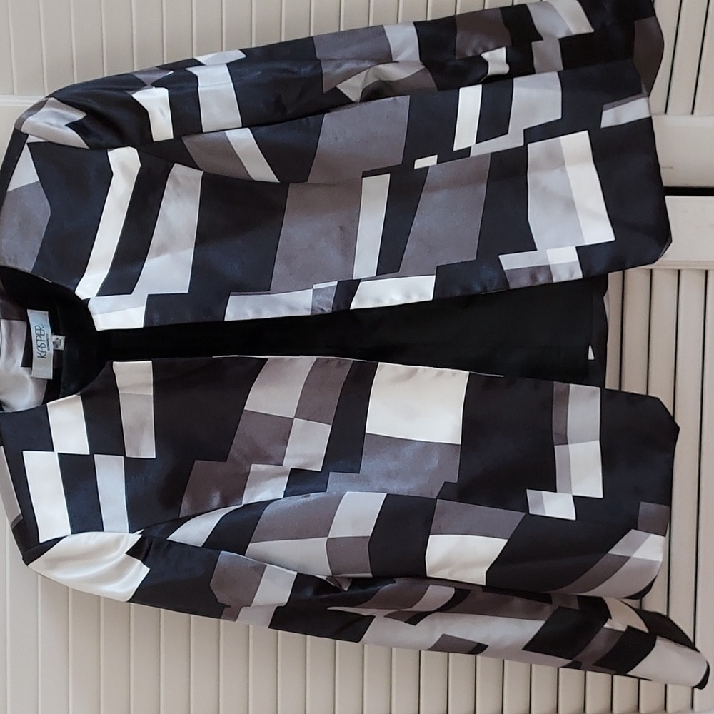 Abstract print blazer